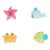 Figurines en sucre d'animaux marins - FunCakes - 8 pcs.