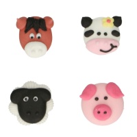 Figurines en sucre d'animaux de la ferme - FunCakes - 8 pcs.