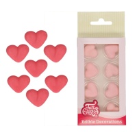 Figurines en sucre en forme de coeur - FunCakes - 8 pcs.