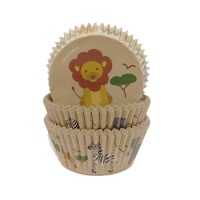 Capsules pour cupcakes Safari Adventure - Funcakes - 48 pcs.