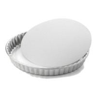 Moule rond en aluminium avec base amovible 22 x 22 x 4 cm - Vieira