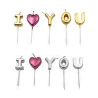 Bougies I love you - Sweetkolor - 5 unités