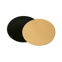 Base ronde pour gâteau 36 x 36 x 0,1 cm or et noir - Sweetkolor