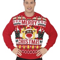 Pull de Noël Merry Christmas pour femme
