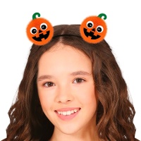 Bandeau avec citrouilles pompon