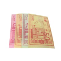 Gaufrette géante de billets de banque colorés - 150 pièces.