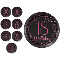 Plats Elegant Pink de 18 cm - 8 pièces