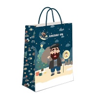 Sac cadeau de 23 x 18 x 10 cm d'Olentzero - 1 unité