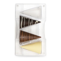 Moule pour grands cornets en chocolat 20 x 12 cm - Decora - 20 cavités