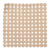 Tapis de douche antidérapant 54 x 54 cm beige brique