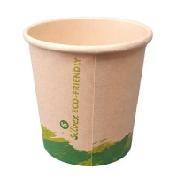 Gobelets biodégradables de 300 ml en carton naturel - 12 pièces.