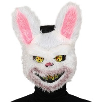 Masque de lapin terrifiant avec cheveux
