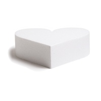 Base de coeur en polystyrène 25 x 7,5 cm - Decora