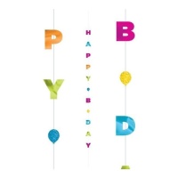 Bande de décoration de ballons Happy Bday - 1,82 m