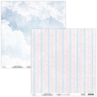 Elodie papier scrapbooking rose et bleu - Papiers Mintay - 1 feuille