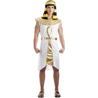 Costume égyptien doré et blanc pour hommes