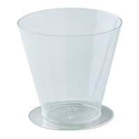 6,8 x 7 x 6,7 cm gobelets en plastique transparent avec base ronde - Dekora - 100 unités