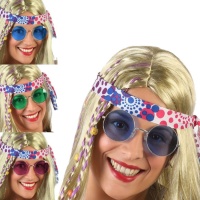 Lunettes hippies en couleurs assorties