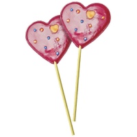 Mike Pop Heart sucettes en forme de coeur 50g - 24 pièces