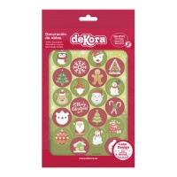 Mini disques de gaufrette de Noël comestibles - Dekora - 20 unités