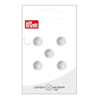 Boutons gris et blancs 1 cm - Prym - 5 pcs.