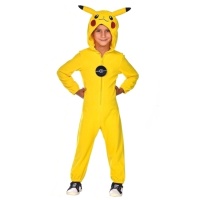 Costume de Pokemon Pikachu avec pokéball zippée pour enfants