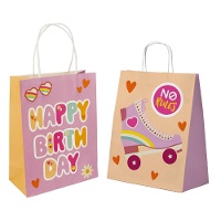 Sac cadeau printanier de 27 x 20 cm - 1 unité
