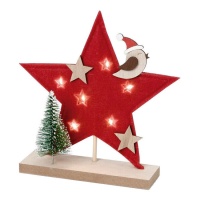 Étoile de Noël de 20 cm avec lumière