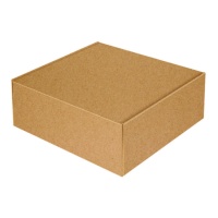 Boîte à gâteaux carrée en kraft 30 x 30 x 9 cm - Pastkolor