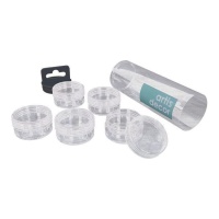 Tube porte-pots transparent avec 5 pots de 15 ml - Artis Decor