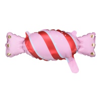 Ballon bonbon rose 40 x 16,5 cm - PartyDeco - 1 unité