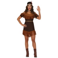 Costume d'indien brun pour femmes