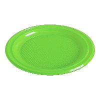 Assiettes en plastique de couleurs de 17 cm - 12 unités