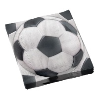 Serviettes de Football 16,5 x 16,5 cm - 12 unités