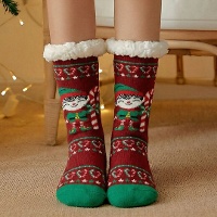 Chaussettes de lutin avec revers duveteux - taille 33-42 - 1 paire