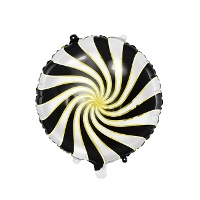 Ballon spirale rond métallisé de couleurs assorties de 35 cm - PartyDeco - 1 unité