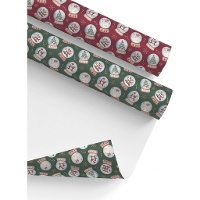 Papier cadeau boules de Noël 2 x 0,70 m - 1 unité