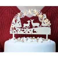 Décor de gâteau joyeux Noël avec lumière - Scrapcooking