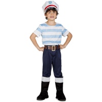 Costume de marin à rayures bleues pour garçons