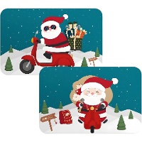 Set de table Père Noël amusant, 43 x 28 cm - modèles assortis - 1 unité