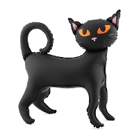 Ballon chat noir autoportant 45 x 48 cm