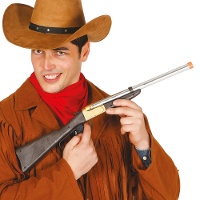 Carabine de cowboy argent et noir - 60 cm