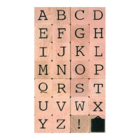 Tampons alphabet lettres capitales 2 x 2 cm - 28 pièces