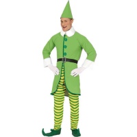 Costume d'elfe vert et jaune pour adultes