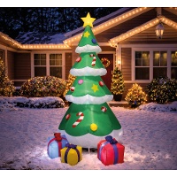 Sapin de Noël gonflable lumineux de 1,80 m