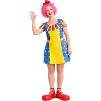 Costume de clown à pois pour femme