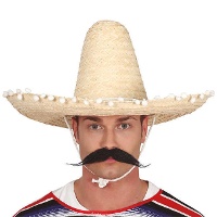Chapeau mexicain de 50 cm avec pompons