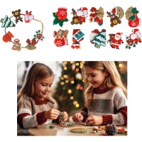 Boîte de perles pour bracelets de Noël - 20 unités