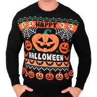 Pull d'Halloween à motif de citrouille