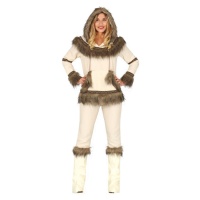 Costume d'esquimau arctique avec capuche pour femmes